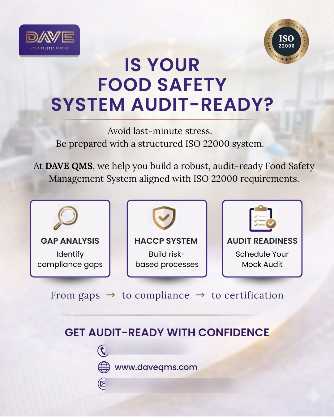 DAVE QMS — Is Your Food Safety System Audit-Ready?