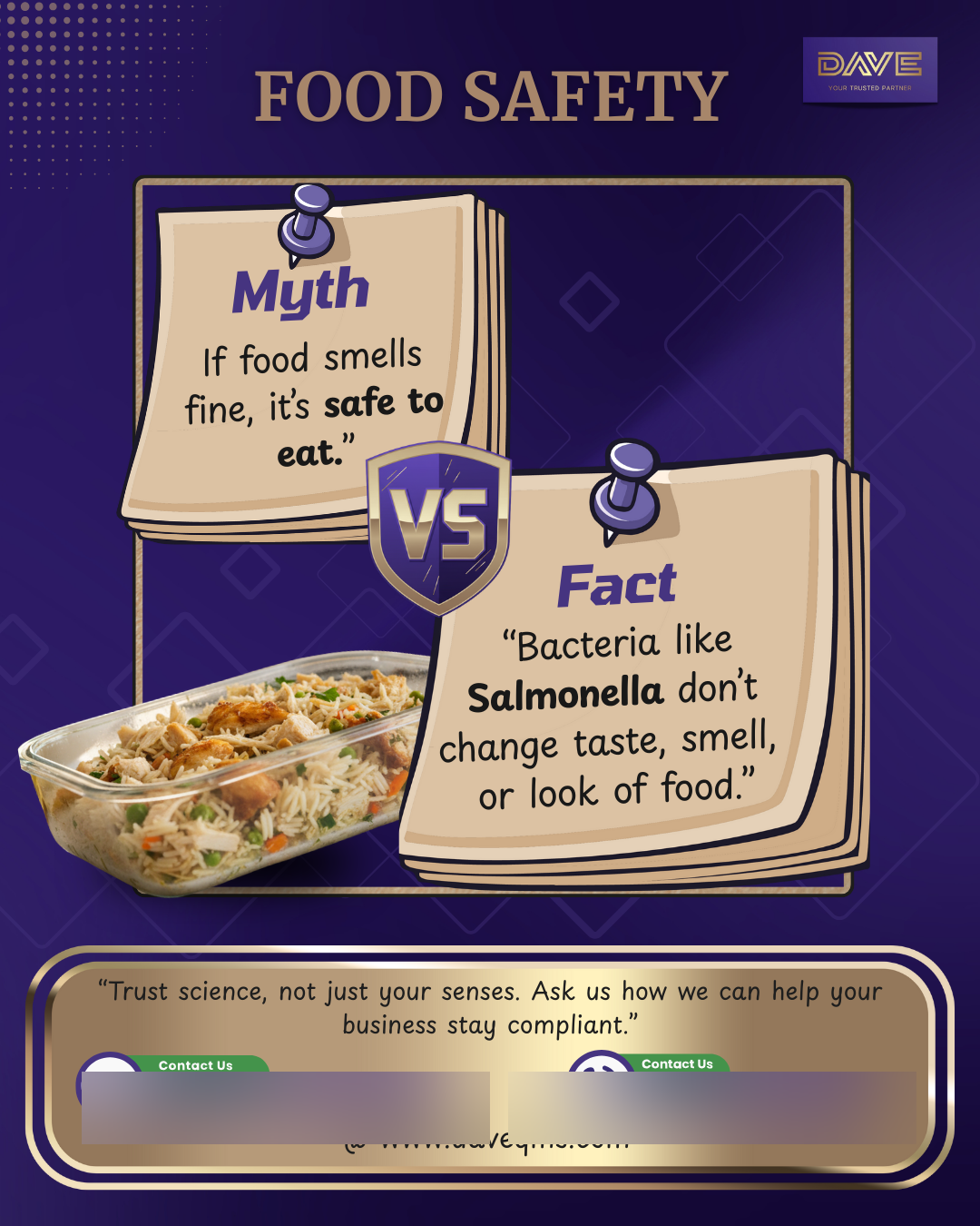 DAVE QMS — Food Safety Myth vs Fact